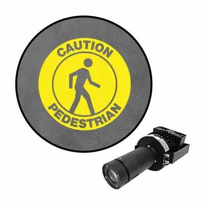 VISUAL WORKPLACE Safety Sign: LED Safety Sign, Caution Forklift, Projector with Lens - LED Sign Projector Lens
