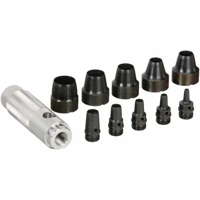 MAYHEW PRO 11-Piece SAE Hollow Punch Set with Leather Case - Gasket Punch Sets