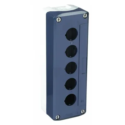 SCHNEIDER Push Button Enclosure: 22mm, 5 Holes, Non-Metallic - Enclosures for 22mm Operators