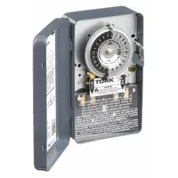 TORK Electromechanical Timer: 24 hr, 120V AC, DPST, Mechanical (MPN 1103B)
