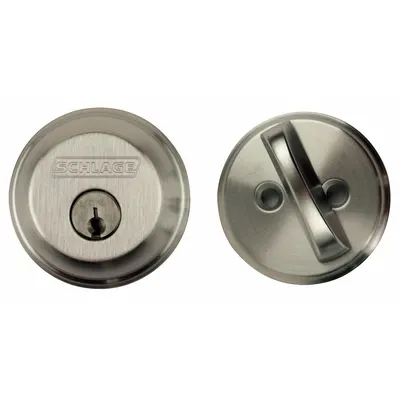 SCHLAGE Deadbolt Lock: Cylindrical, 1 3/8 in Door Thick - Max - Standard Cylindrical Deadbolts