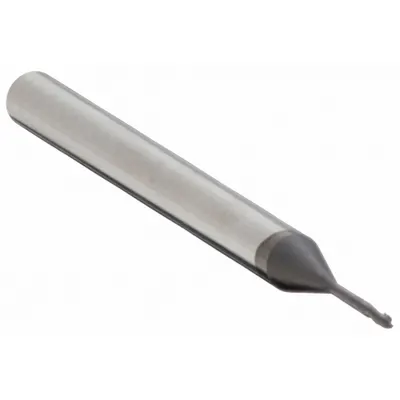 OSG Ball End Mill: Carbide, Diamond Coated, 2 Flute, 3/32" Mill Dia, 3/8" LOC - Pencil-Neck Carbide Ball End Mills for Graphite & Carbon Fiber