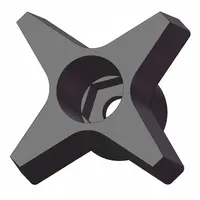 INNOVATIVE COMPONENTS Hand Knob: 4 Point, Plastic, #10 Thread, 1.75 in Dia (MPN GNH10HEX4P4----)