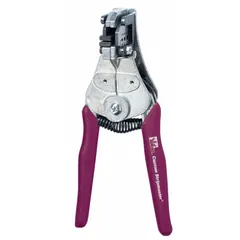 Standard cushion-grip wire stripper for stranded wire from 14 AWG to 10 AWG. Overall length 6-1/2 in, suitable for stripping wire lengths of 6 to 8 in. Used in electrical and instrumentation work for clean stripping of stranded conductors.