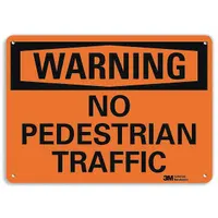 Non-reflective Pedestrian Traffic Sign: Aluminum, 10 in x 14 in Nominal Sign Size, 0.04 in Thick (MPN U6-1170-NA_14x10)