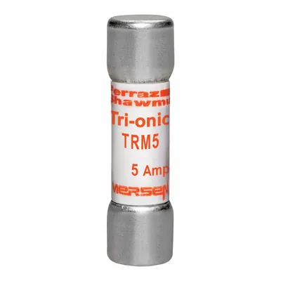 MERSEN Fuse: TRM Series, Midget, Time-Delay, 5 A, 250 V AC, 13/32 in x 1 1/2 in - Time-Delay Cylindrical Fuses