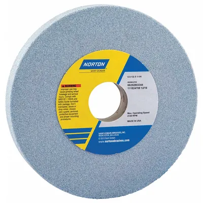 NORTON 6" x 1/2" x 1-1/4" Cool-Cutting Grinding Wheel, 5SG60-KVS, 5-Pack - Cool-Cutting Grinding Wheels for All Metals