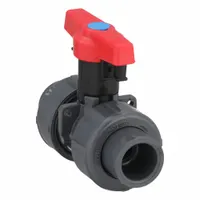 SPEARS Manual Two-Way Ball Valve: 1/2 in, PVC, Straight, Socket x FNPT, 235 psi Max. Pressure (CWP) (MPN 1829-005)