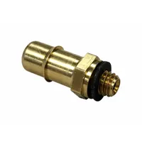 MEM-CO Barbed Fitting Adapter: 1/4 in Pipe x 5/32 in ID Size, Threaded x Barbed, Brass, Beaded Barb (MPN 4-28B3-1/2-NP)