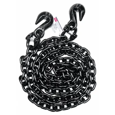 Dayton Chain Sling: 9/32 in Chain Trade Size, 80 Chain Grade, Grab Hook, Steel - Grade-80 Single-Leg Chain Slings