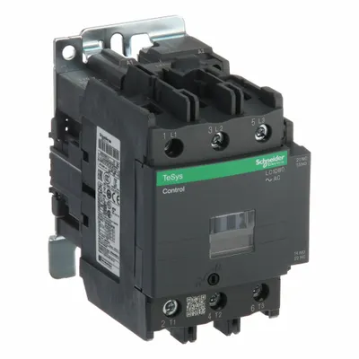 SCHNEIDER Magnetic Contactor: Non-Reversing, 3 Poles, 3NO Contacts, 80 A - Non-Reversing IEC Contactors