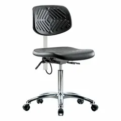 APPROVED VENDOR Polyurethane ESD & Cleanroom Task Chair, Armless, ISO 5, Aluminum Base