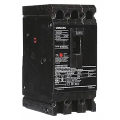 Siemens HED43B025 is a 25 A ED-frame molded case circuit breaker from the HED4 series. It provides overcurrent protection with a maximum AIR rating of 42kA at 480V AC. Features include a fixed instantaneous trip, ABC phase connection, and load-side lug terminals. Suitable for use in electrical distribution systems requiring these specifications.