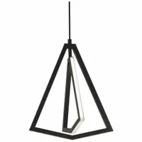 AFX INC. Pendant: 12 5/8 in Dia, 14 7/8 in Ht, Black, 1,000 lm, 3000K, 20 W, 120V AC, Dimmable (MPN GNAP15L30D1BK)