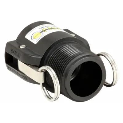 BANJO Cam and Groove Coupling: 1 in Coupling Size, 1 1/4 in Hose Fitting Size - Type B Polypropylene Cam & Groove Fittings