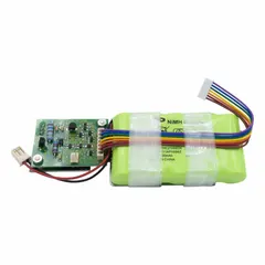 Rechargeable battery for material-handling scales and indicators. Overall length 3 in, width 1 1/2 in. Compatible with manufacturer part number TC-1200. Provides portable power for weighing equipment in areas without AC supply.