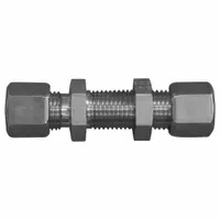 BRENNAN INDUSTRIES Compression Fitting Adapter: 10 mm OD x 10 mm OD size, Compression x Compression (MPN D2700-LN-S10-S10-SS)