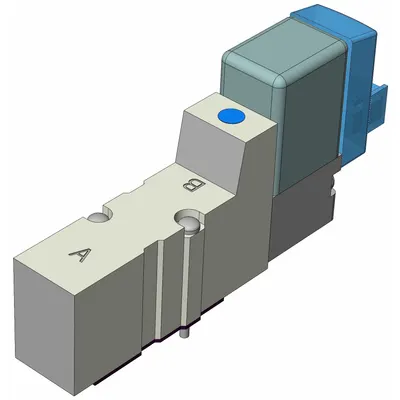 SMC Solenoid Air Control Valve: Five-Way / Two-Position, SYJ3000, Single Solenoid - SMC SYJ Series Directional Control Valves