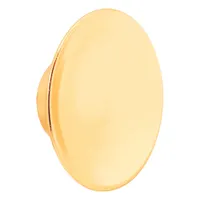PRIME-LINE Closet Door Pull Knob: Brown, Zinc, Brass Plated, 9/16 in Projection, 1 PR (MPN N 6755)