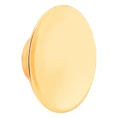 This closet door pull knob is made of zinc with a brass-plated finish in brown. It has a 9/16 in projection and is supplied as a single piece. Suitable for use on interior closet doors in residential or light commercial settings.