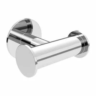 WINGITS DOUBLE ROBE HOOK: 2 in x 3 in x 2 3/4 in, Stainless Steel, Polished - Bathroom Hooks