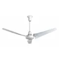 Industrial ceiling fan with 60-inch blade diameter, suitable for large spaces requiring air circulation. Operates on 120V AC single-phase power, draws 0.97 A, and offers three speeds. No light kit included.