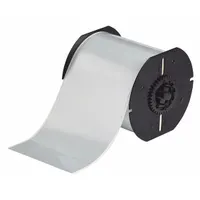 Continuous Label Stock: 4 in x 130 ft, Metalized Polyester, Silver (Gloss), Indoor (MPN B30C-4000-434)