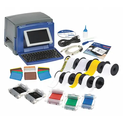 BRADY Desktop Printer: Lean 5S, PC Connected/Standalone, Single Color, Thermal Transfer - Standalone Desktop Printers