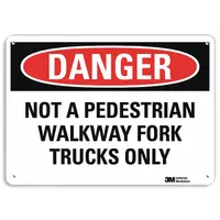 Danger Sign: Aluminum, Mounting Holes Sign Mounting, 10 in x 14 in Nominal Sign Size, 0.04 in Thick (MPN U3-1879-NA_14x10)