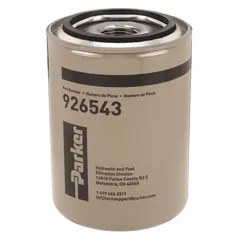 Replacement canister for return line hydraulic filters. Rated for maximum flow of 20 gpm and maximum pressure of 150 psi with a 1"-12 inlet thread size. Uses paper filtration medium. Suitable for removing contaminants from hydraulic fluid in industrial hydraulic systems.