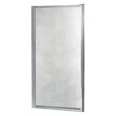 This pivot shower door is designed for walk-in showers in residential or light-commercial bathrooms. It accommodates door widths from 31 to 33 inches, with an overall height of 65 inches and 3/16-inch thick glass.
