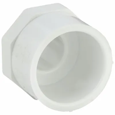 LASCO Pipe Adapter: Schedule 40, PVC, 3/4 in x 1 in Size, Socket x Threaded, Male x Female NPT - Schedule 40 Pipe Fittings