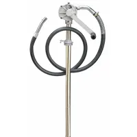DAYTON Hand Pump: Rotary Action, Pump with Hose, Nozzle & Spout, Aluminum Housing, 7 oz per stroke (MPN 40M296)