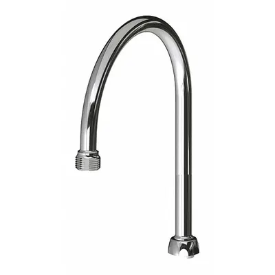 CHICAGO FAUCETS Spout: Spout, Gooseneck, Swivel Spout, Brass, Polished Chrome, Laminar - Gooseneck Faucet Spouts
