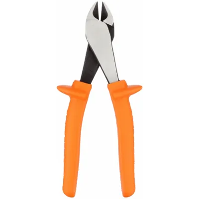 KLEIN TOOLS High Leverage Diagonal Cutting Plier: Insulated, Std, Oval, 7/8 in Jaw Lg - Standard-Cut Insulated Diagonal-Cutting Pliers