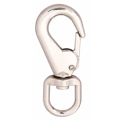 LUCKY LINE PRODUCTS Utility Spring Hook: 1 Snaps, Solid Gate, Zinc - Eyelet Spring Snaps