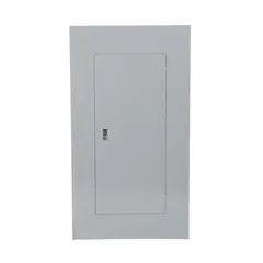 Flush-mount, non-vented steel door cover for Square D NQ and NF panelboards. Rated 125 A with 42 spaces, 20 in width, and 38 in length. Type 1 enclosure (6B429) suitable for indoor electrical distribution applications.