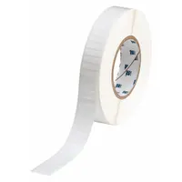 Pre-Cut Label Stock Roll: 1/4 in x 29/32 in, 1 3/32 in x 1/4 in, Polyester, White (Gloss) (MPN THT-49-473-10)