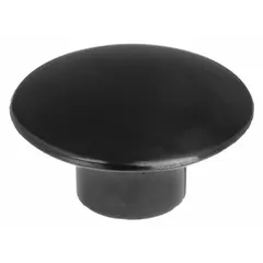 This pull knob features a threaded hole with 1/4"-20 thread and 15 mm thread length, made of thermoset material for strength and heat resistance. With a 1.5 in diameter, it is suited for manual adjustment or gripping on industrial equipment, machinery, control panels, and assembly fixtures.