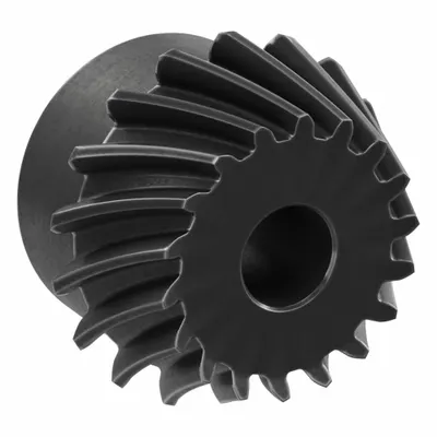 KHK GEARS Spiral Bevel Gear: Spiral, Gear Ratio 2.5, Left Hand, Module m 2, 18 Teeth - Spiral Teeth Metric Bevel Gears & Pinions