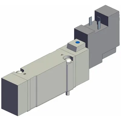 SMC Solenoid Valve: SY7000 Series, Single Solenoid, Five-Way / Two-Position - SMC SY Series Directional Control Valves