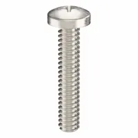 Machine Screw: #10-24 Thread Size, 1 in Lg, 316, Stainless Steel, Plain, Pan, Phillips, 25 PK (MPN ZSCRW-377)