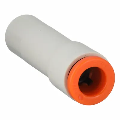 SMC Push-Fit Adapter Fitting: 1/4 in OD x 3/8 in OD Size, Push-to-Connect x Push-to-Connect - Polybutylene & Brass Tube Fittings