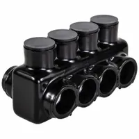 POLARIS Multitap Connector: 4 Port, Double-Sided Entry, 250 kcmil – 750 kcmil Wire Size, Black (MPN IPLD750-4B)