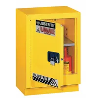 JUSTRITE Flammable Cabinet: 21 5/8 in Overall Dp, 24 in Overall Wd, 35 3/4 in Overall Ht, Steel (MPN 882410)