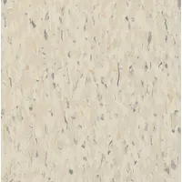 Vinyl composition tile from the Imperial Texture line. Color: Faire White. Tile width: 12 inches. Suitable for commercial and institutional flooring in high-traffic areas