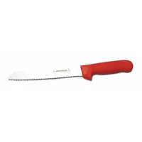 DEXTER RUSSELL Bread Knife: Scalloped, 13 in Overall Lg, Steel Blade, Polypropylene Handle, Red (MPN 13313R)