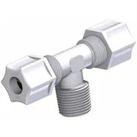 Male Branch Tee: 3/8 in OD x 3/8 in OD x 3/8 in MNPT, 220 psi, White (MPN 60-6-6-C-PG)