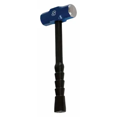 NUPLA Standard Sledge Hammer: Steel, Fiberglass Handle, 6 lb Head Wt, 2 1/4 in Dia - Standard Sledge Hammers