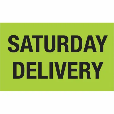 TAPE LOGIC Label,Saturday Delivery,3x5": 500 PK (MPN DL3431) - Shipping & Receiving Message Labels